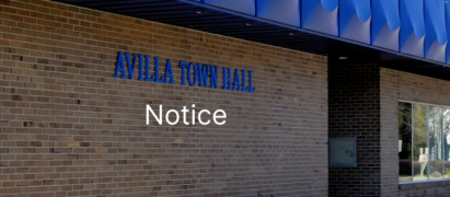 Avilla Indiana Town Hall Notice