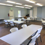 Tables and Chairs in Avilla Community Center