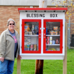 Deb Carmicheal with Blessing Box