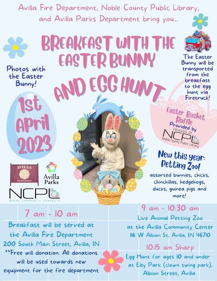 2023 Avilla Breakfast with the Easter Bunny and Egg Hunt